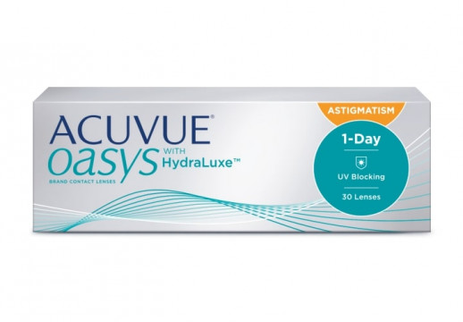 Контактные Линзы ACUVUE OASYS 1-DAY with HydraLuxe for Astigmatism, 30 линз