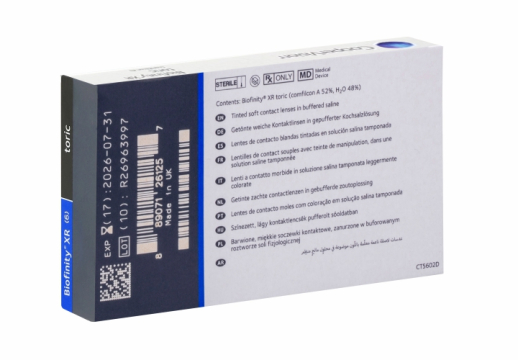 Контактные линзы Biofinity Toric XR, 3 линзы