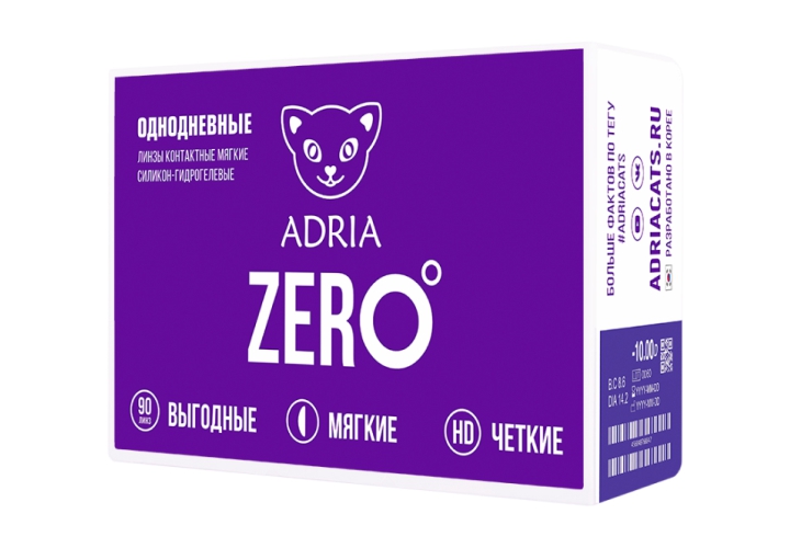 Контактные линзы Adria Zero, 90 линз